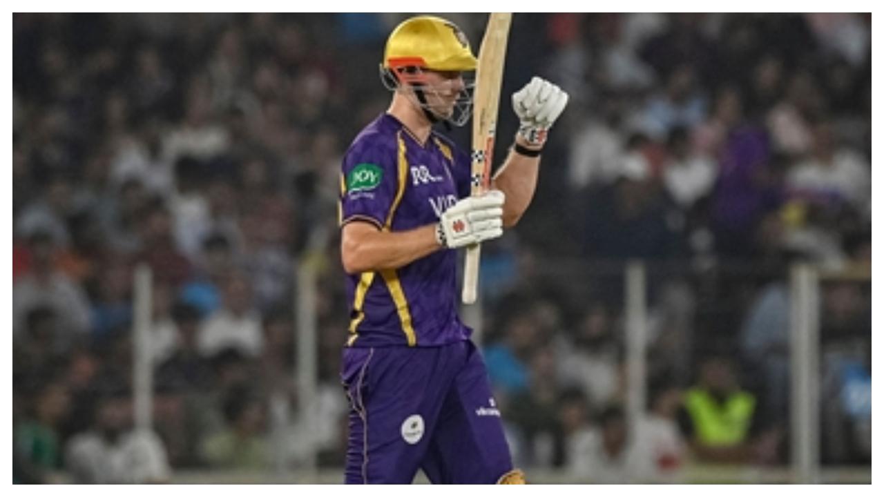 Earlier, Cameron Green scored an impressive 79 to take KKR to 180 runs at the end of their 20 overs. The Aussie star was the lone fighter in the KKR batting line-up, who otherwise struggled for runs. (Pic: AFP)